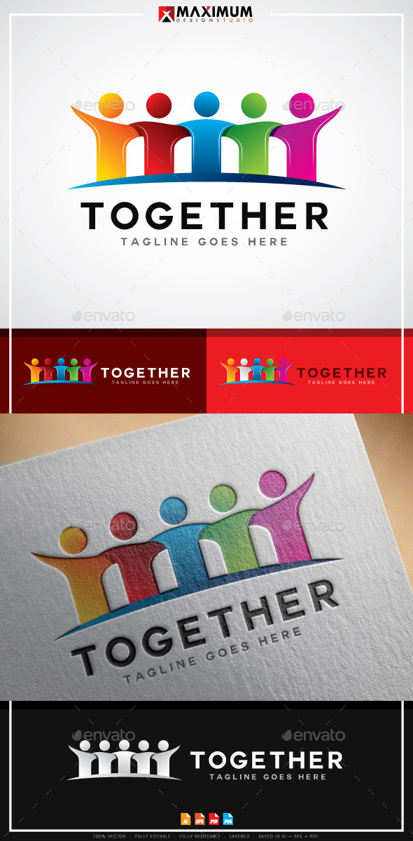Together Logo - Humans Logo Templates
