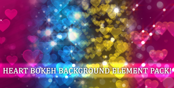 Heart Bokeh Background Element (Pack)
