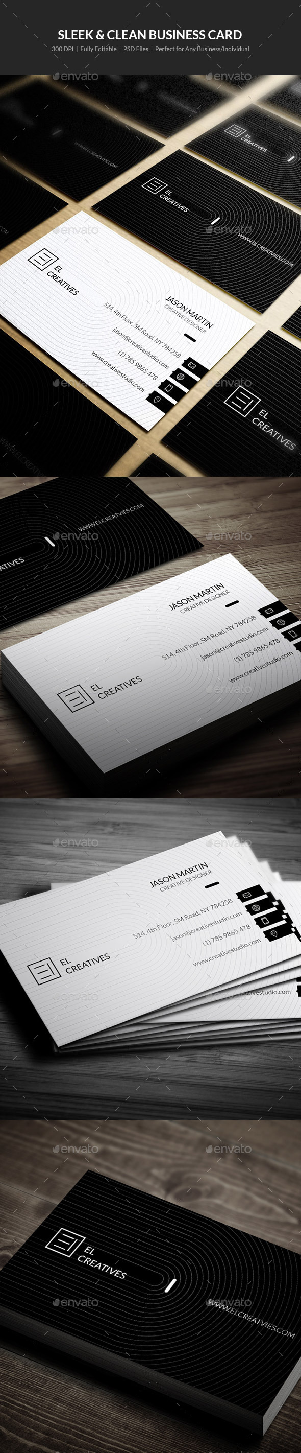 Sleek & Clean Business Card - 15 - Creative Business Cards