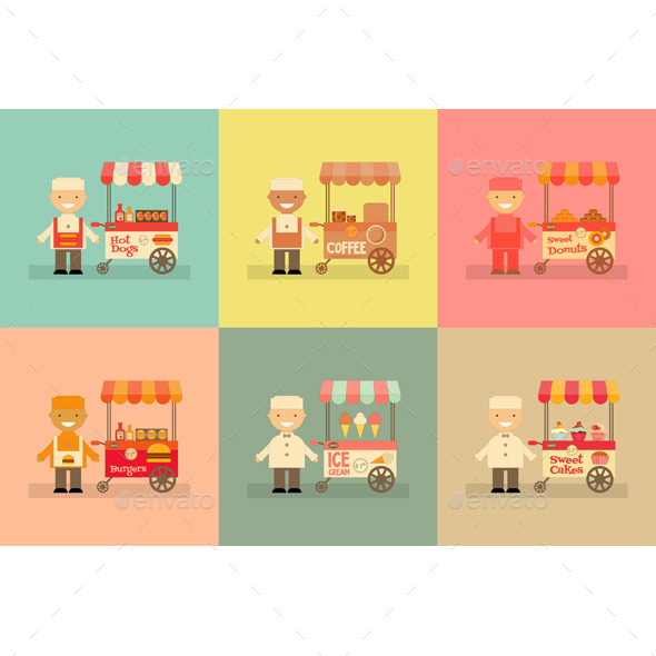 Street-Food Market Store Car - Food Objects