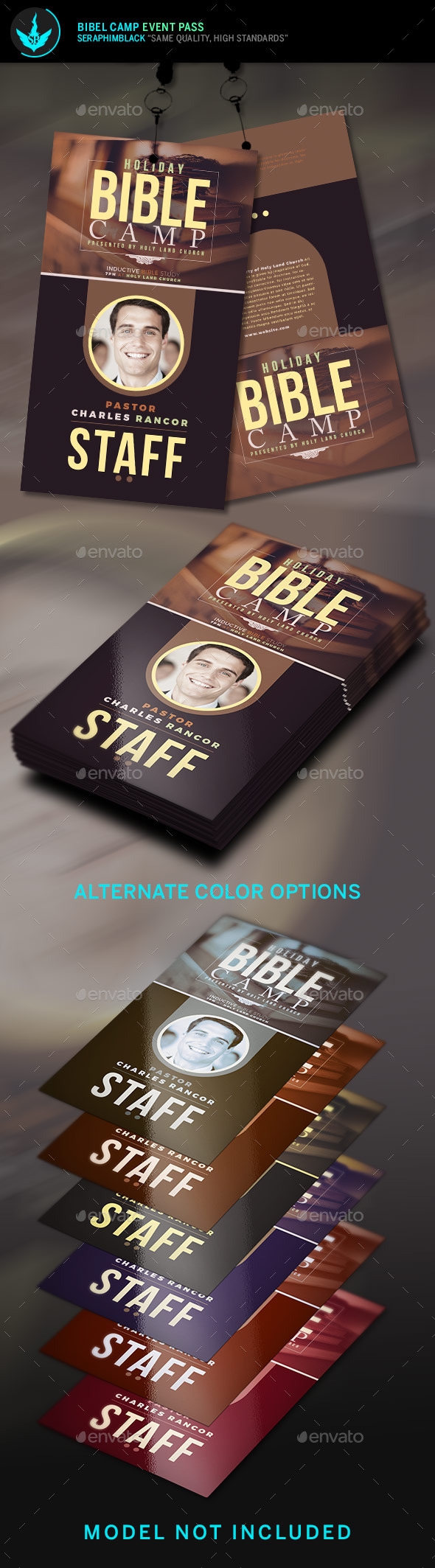 Bible Camp Event Pass Template - Miscellaneous Print Templates