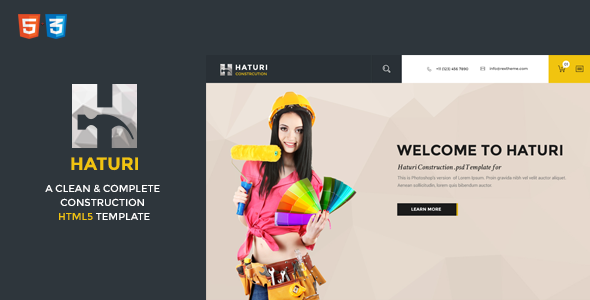 Haturi | Construction Business HTML5 Template 