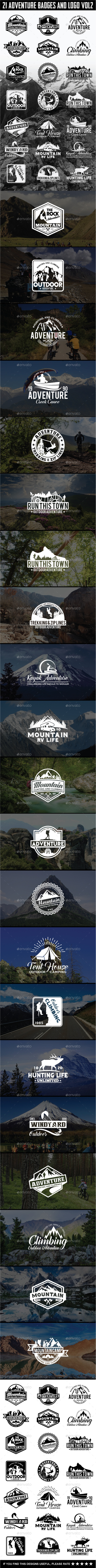 21 Adventure Badges and Logo Vol2 - Badges & Stickers Web Elements