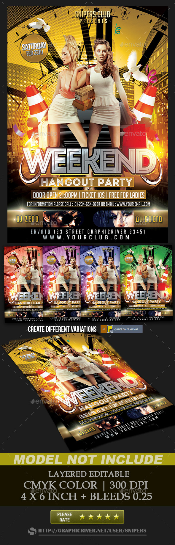 Weekend Hangout - Events Flyers