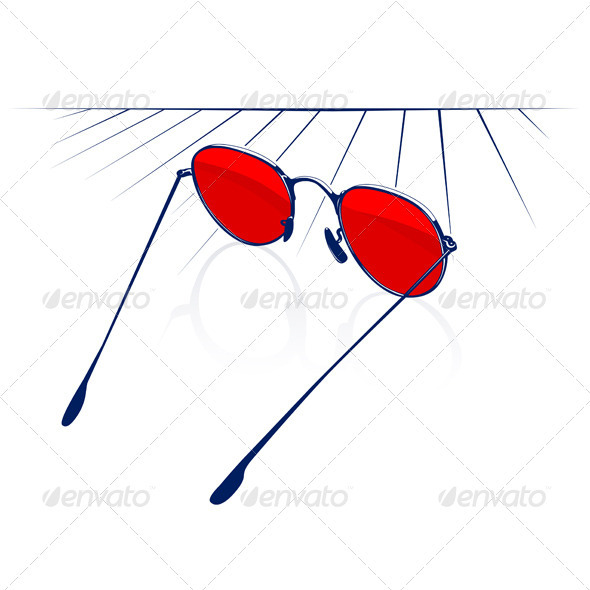 Stylish Red Sunglasses Icon