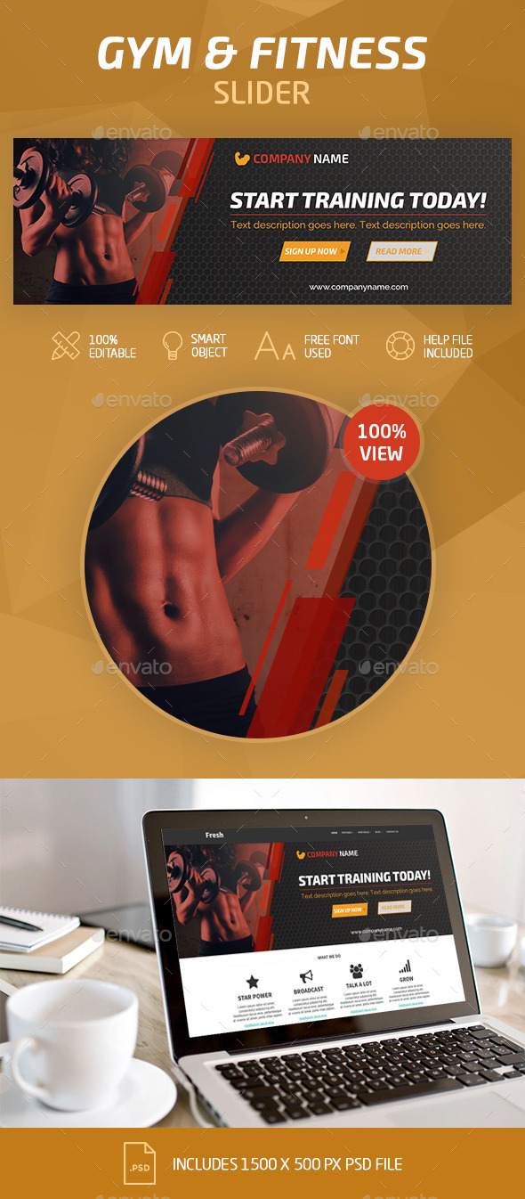Gym Slider - Sliders & Features Web Elements