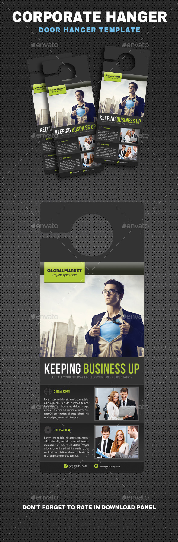Corporate Door Hangers V02 - Miscellaneous Print Templates