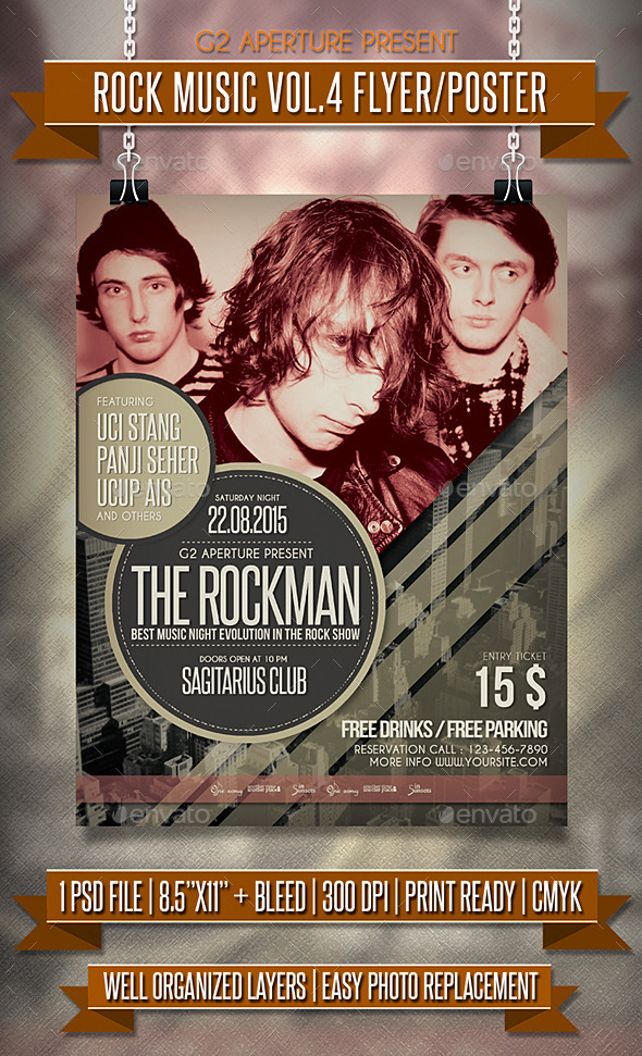 Rock Music Flyer Poster Vol.4 Rock Music Flyer Poster Vol.4