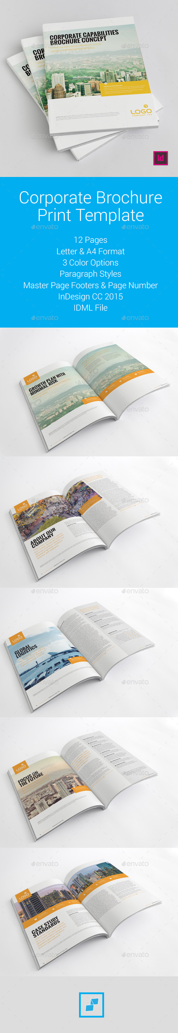 Corporate Brochure Print Template - Corporate Brochures