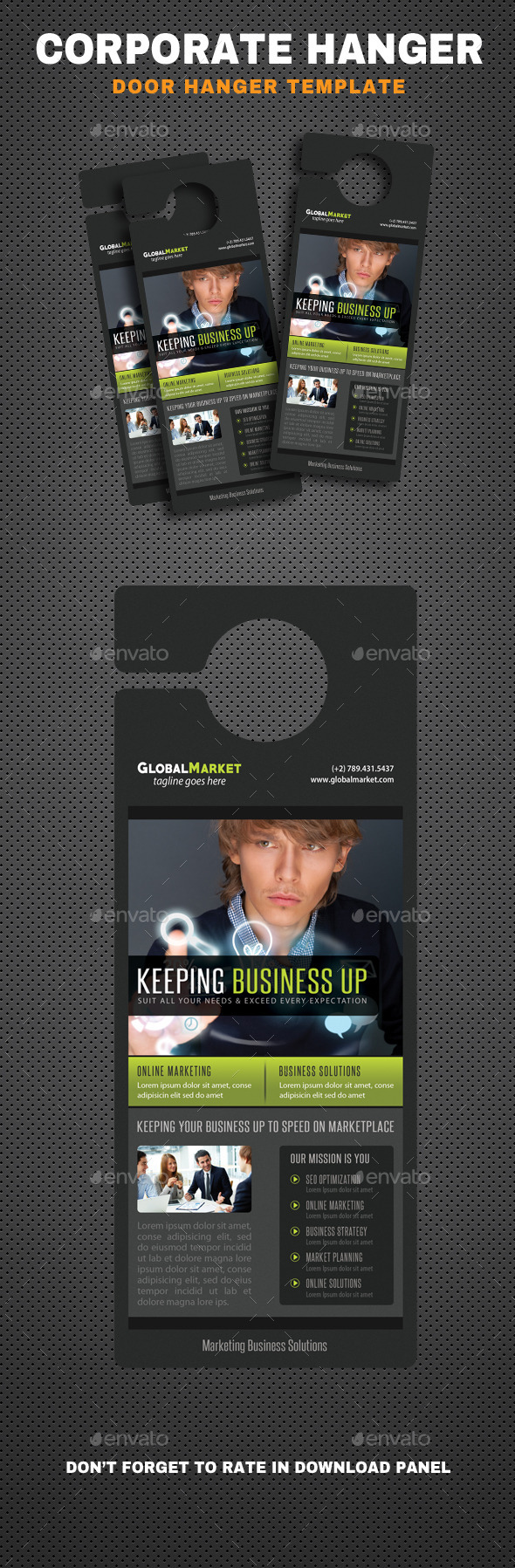 Corporate Door Hangers V04 - Miscellaneous Print Templates