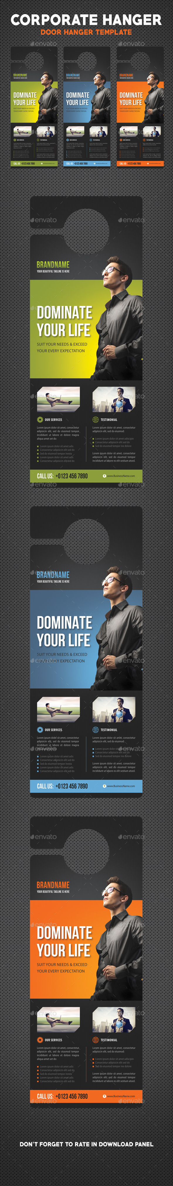 Corporate Door Hangers V05 - Miscellaneous Print Templates