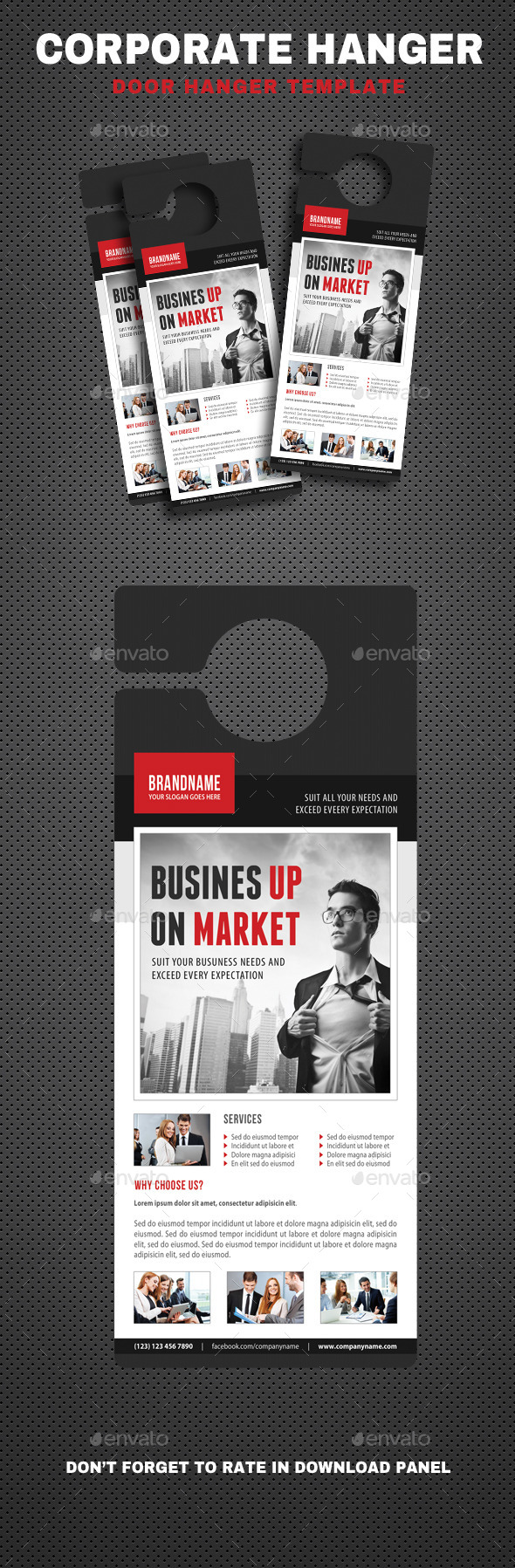 Corporate Door Hangers V06 - Miscellaneous Print Templates