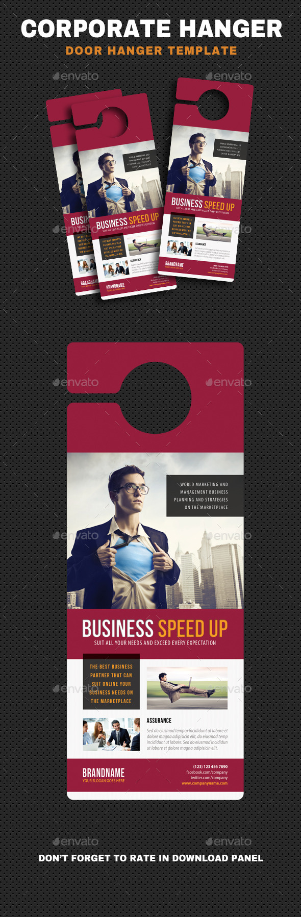 Corporate Door Hangers V07 - Miscellaneous Print Templates