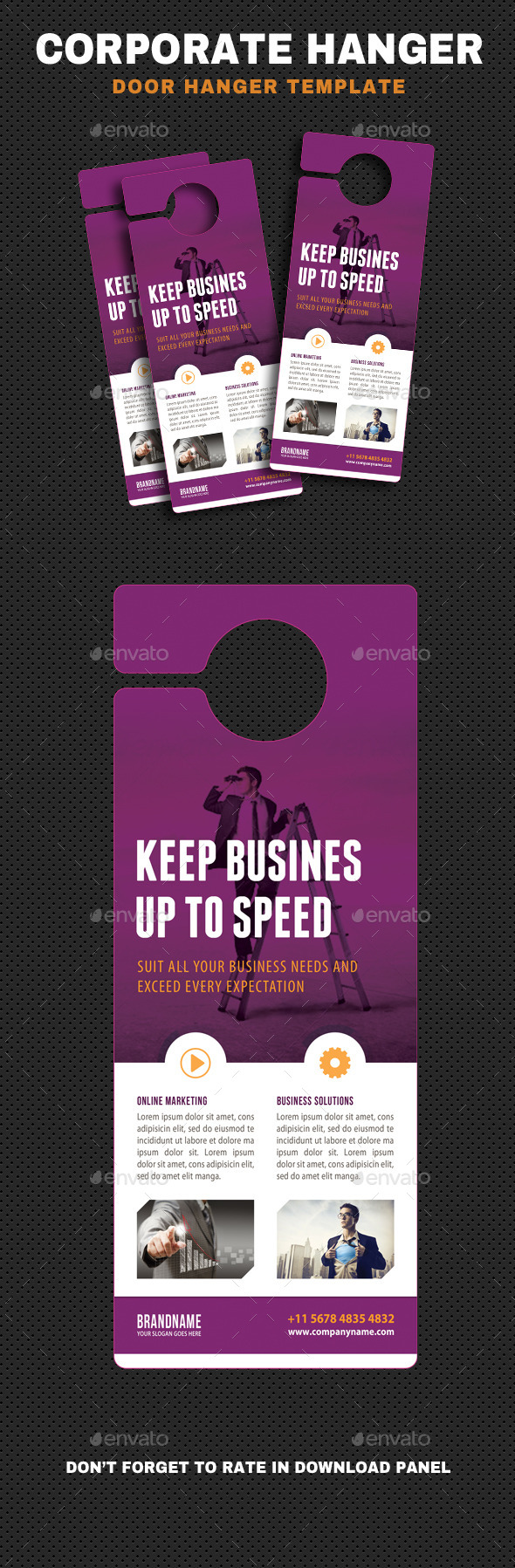 Corporate Door Hangers V08 - Miscellaneous Print Templates