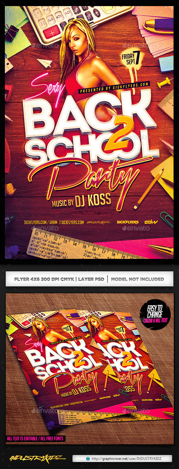 Back to School Flyer - Clubs & Parties Events