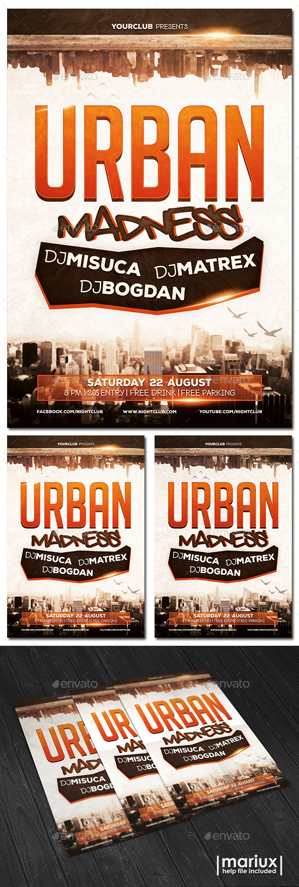 Urban Madness Party Flyer - Clubs & Parties Events