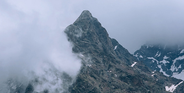 Mountain in Moving Clouds 2