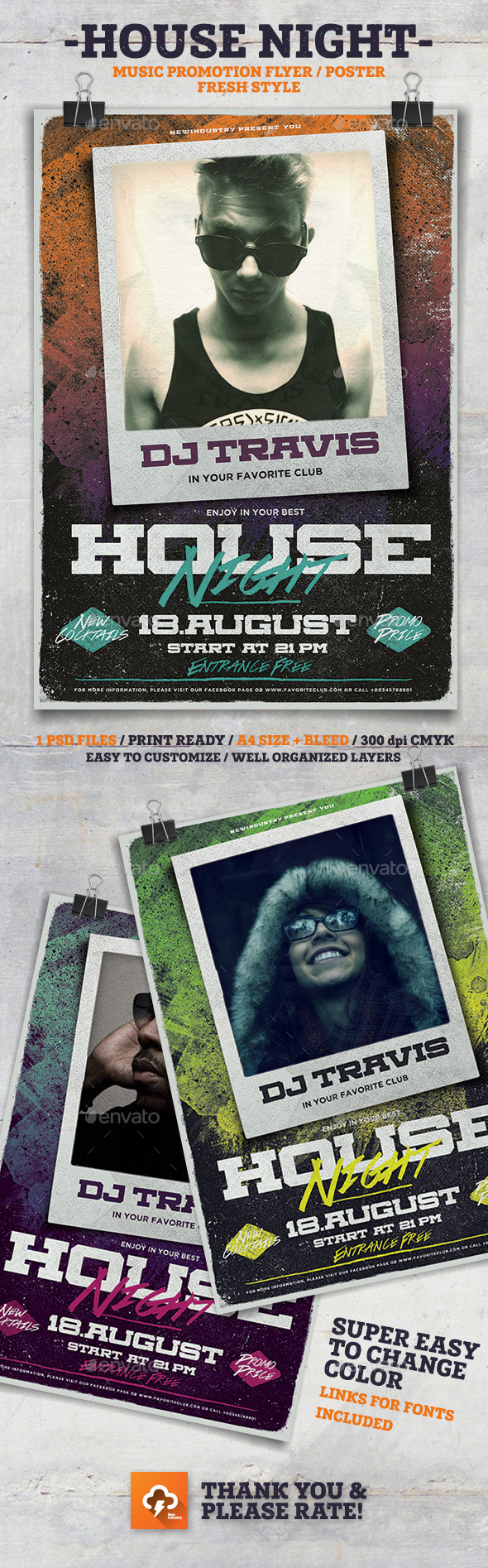 House Night Poster Flyer House Night Poster Flyer