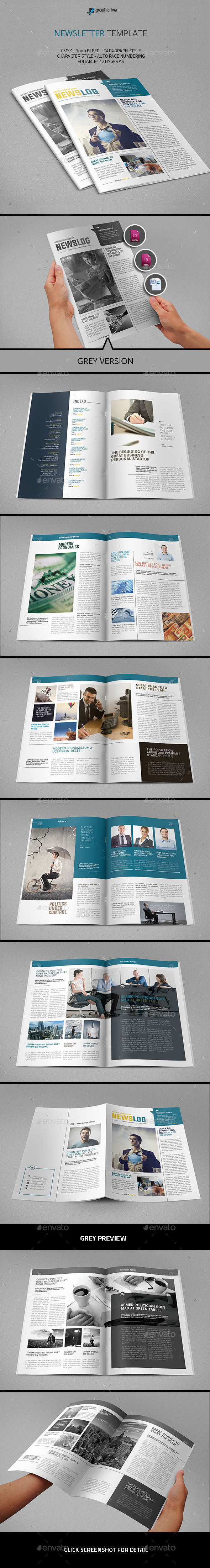 Indesign Newsletter Template - Newsletters Print Templates