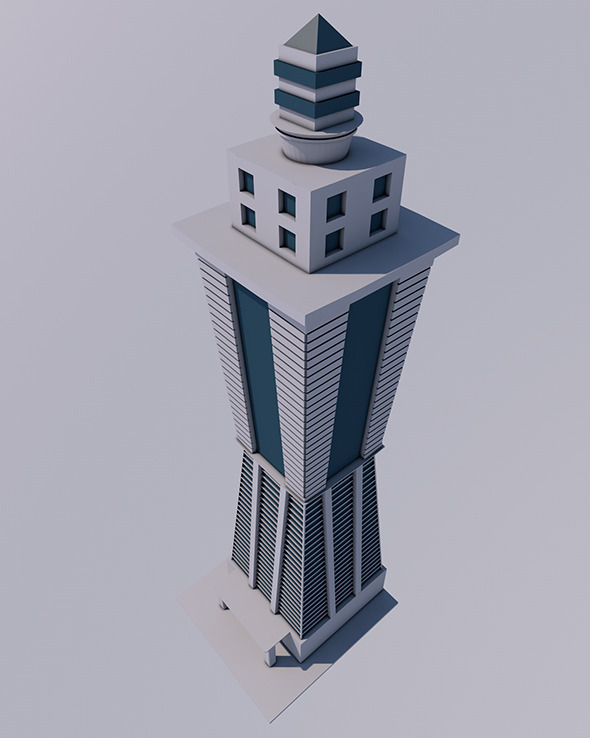 Low Poly Skyscraper - 3Docean 12341586