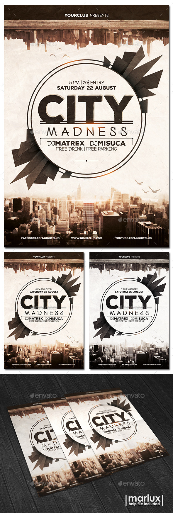 City Madness Party Flyer - Clubs & Parties Events