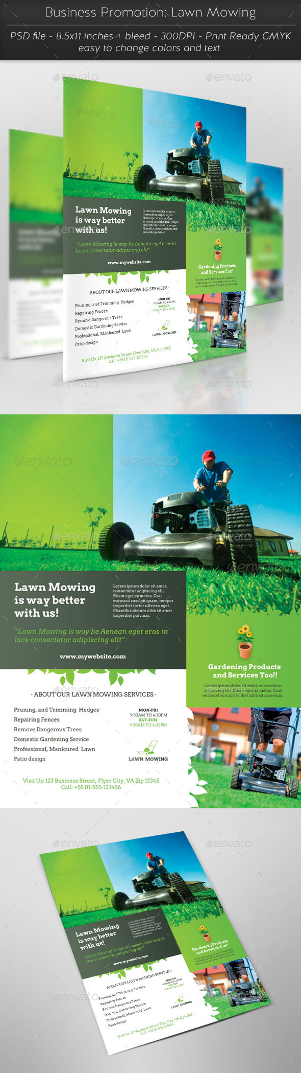 Business Promotion: Lawn Mowing - Commerce Flyers