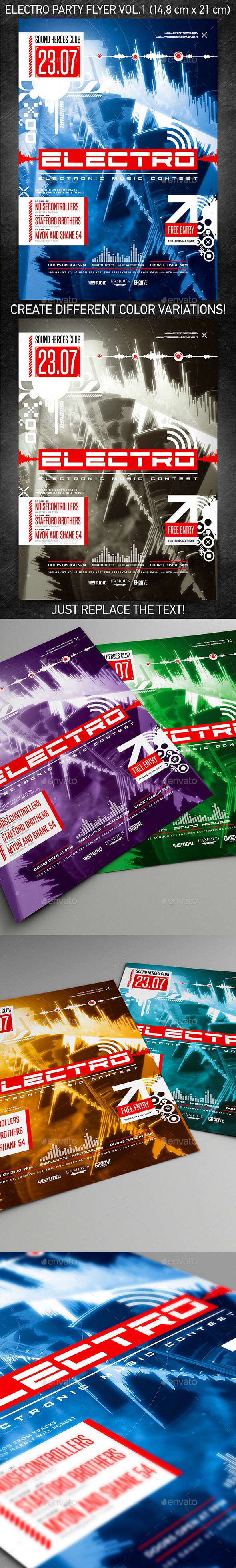 Electro Party Flyer vol.1 - Events Flyers