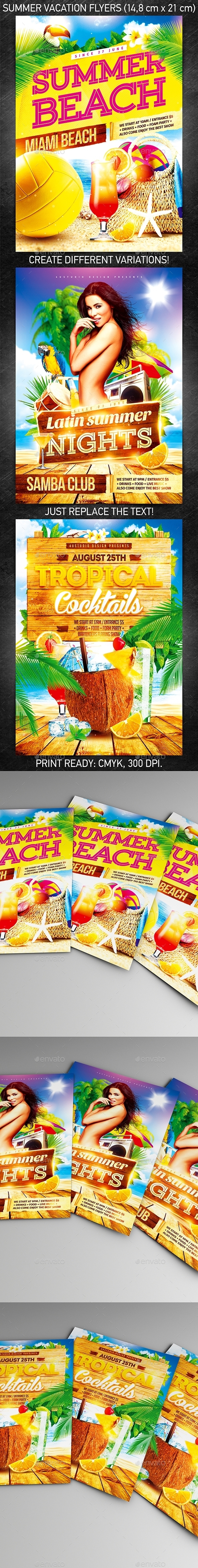 Summer Vacation Flyer Bundle vol.2 - Events Flyers