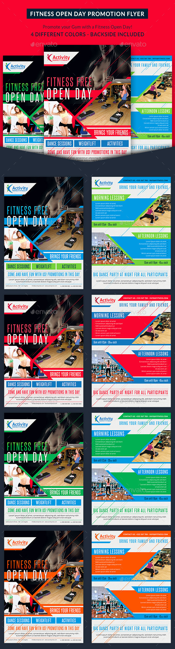 Fitness and Gym Open Day Promotion Flyer - Sports Events