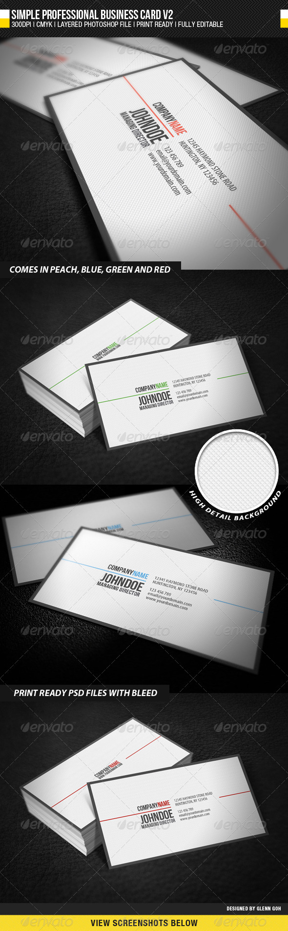 Simple Professional Business Card V2 - Corporate Business Cards
