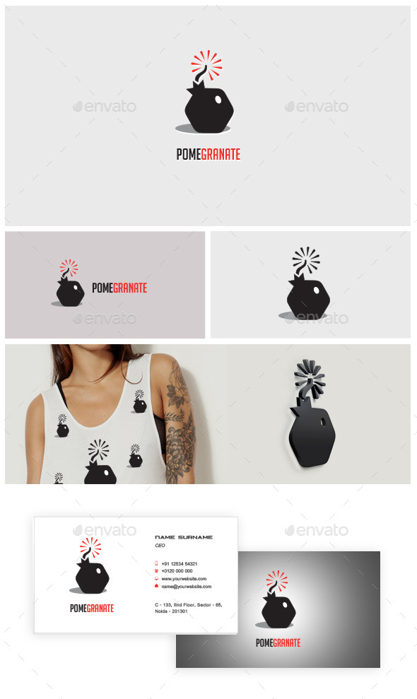 Pomegranate Logo - Objects Logo Templates