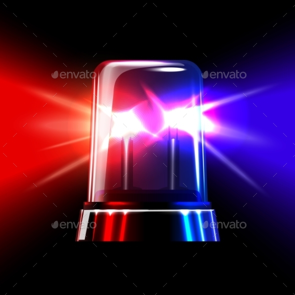 Red and Blue Emergency Flashing Siren Red and Blue Emergency Flashing Siren