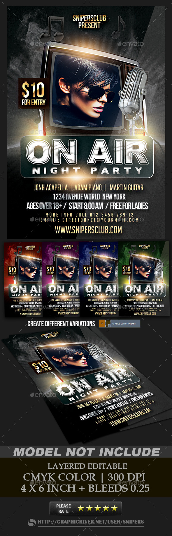 On Air Party - Events Flyers