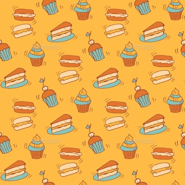 Pattern With Cupcakes
