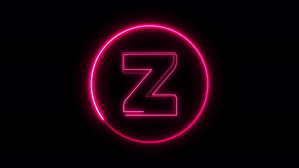 Glowing neon font. pink color glowing neon letter. Vd 497 alt
