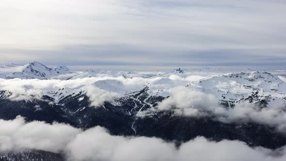 Beautiful Time Lapse View of Whistler Mountain and Canadian Nature Landscape alt