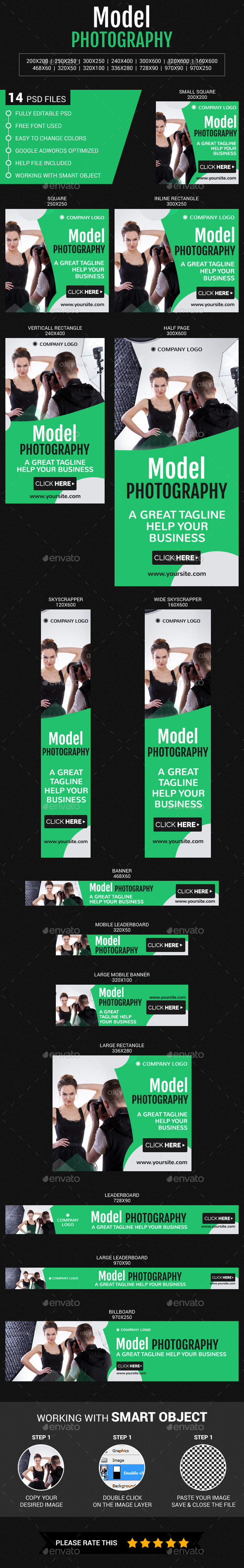 Model Photography - Banners & Ads Web Elements