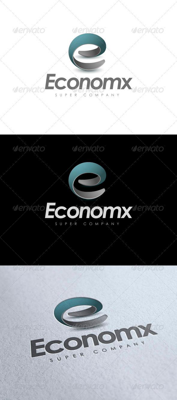 Economx - modern logo - 3d Abstract