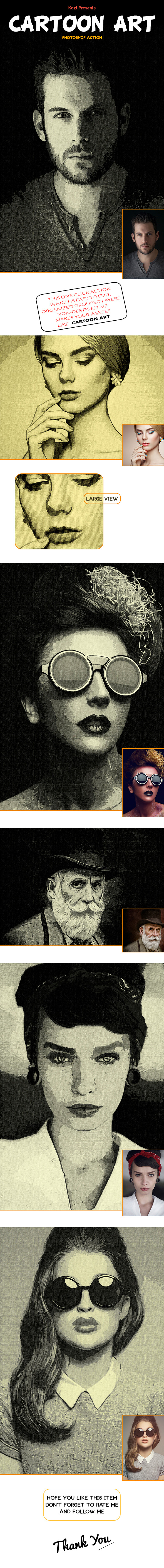 Cartoon Art Action - Photo Effects Actions