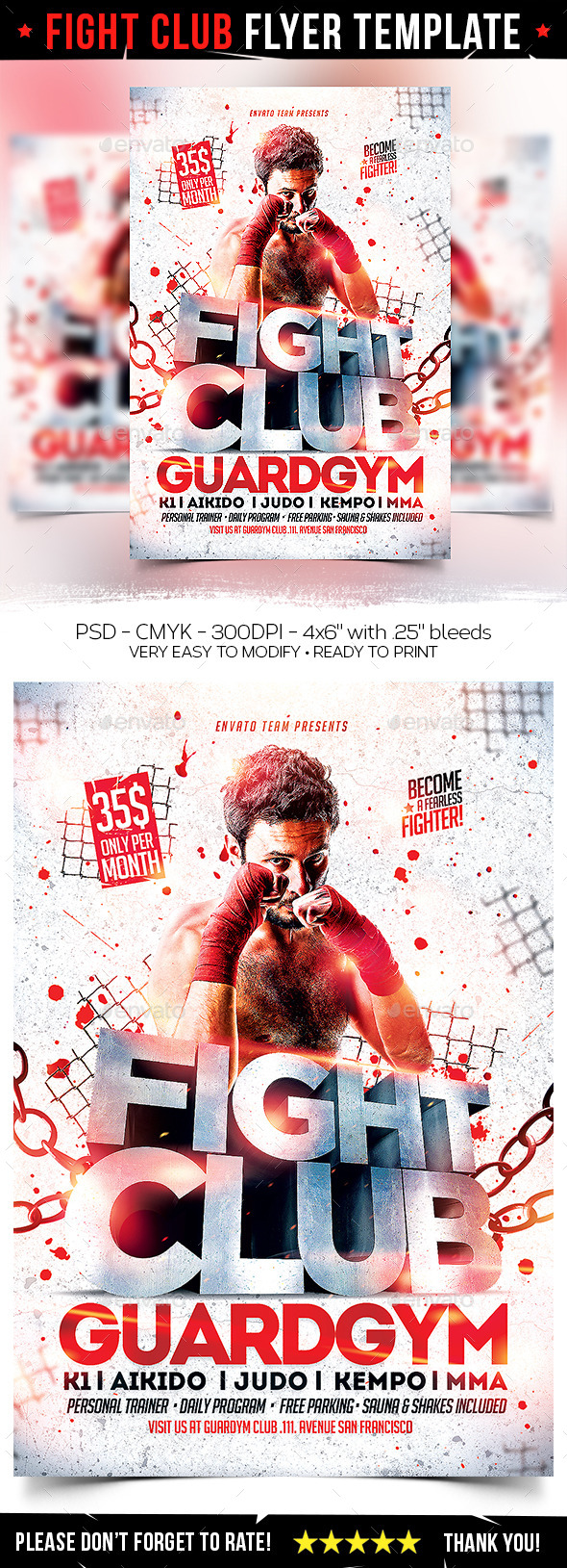 Fight Club Flyer Template - Sports Events