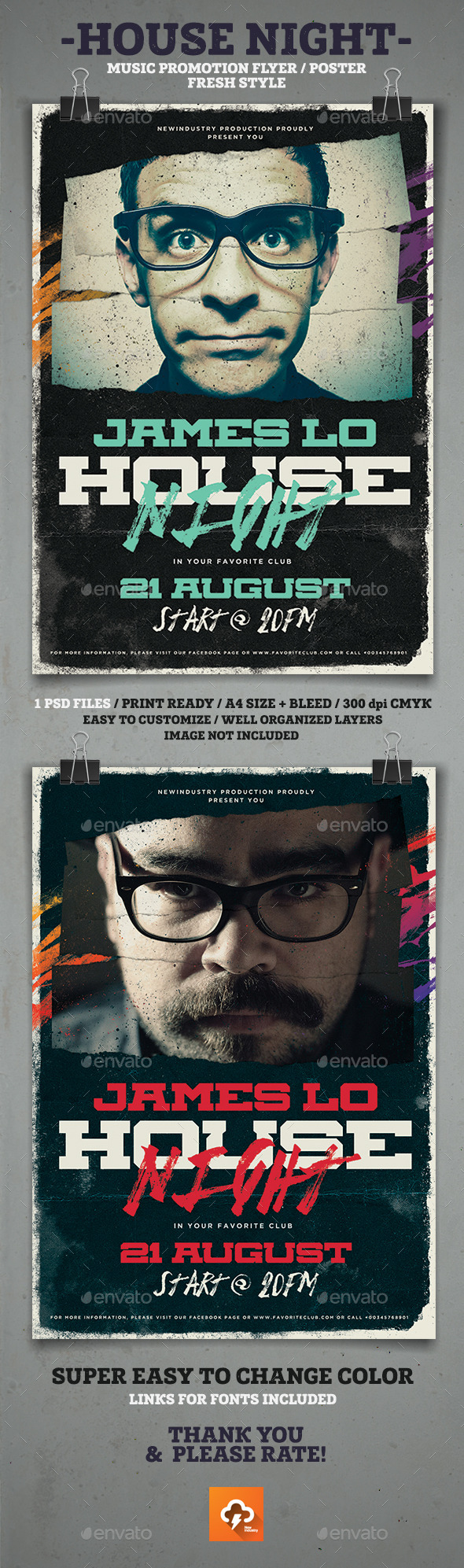 House Night Poster Flyer House Night Poster Flyer