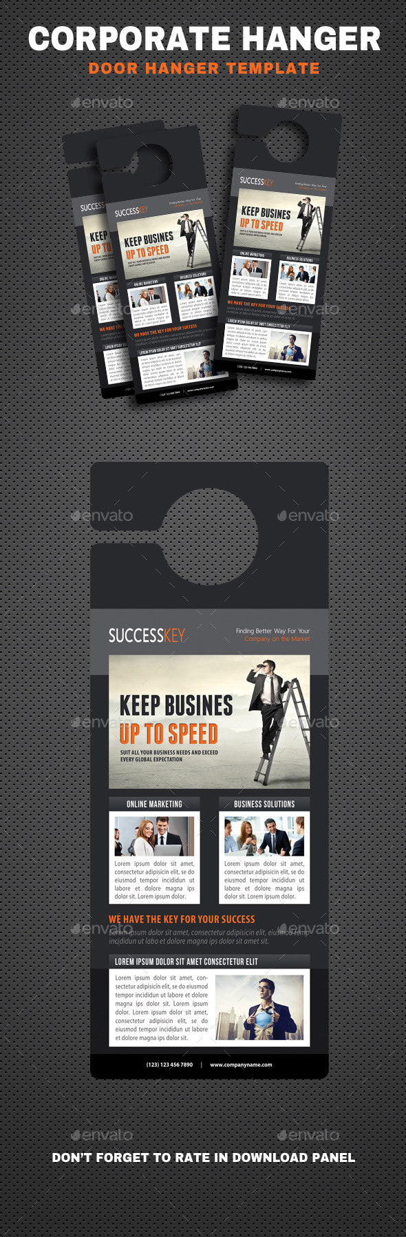 Corporate Door Hangers V09 - Miscellaneous Print Templates