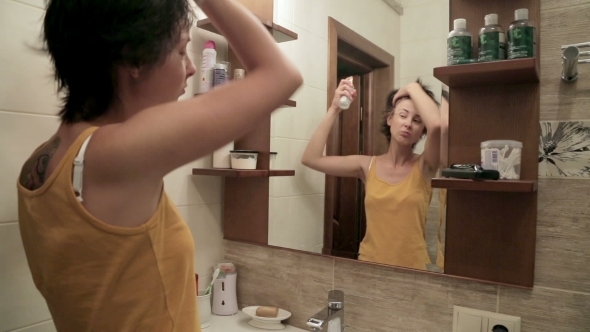 Young Woman In The Bathroom alt