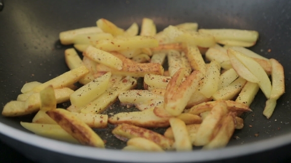 French Fries Are Fried In a Pan French Fries Are Fried In a Pan