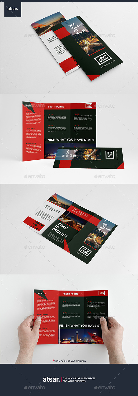 Modern Red Trifold - Corporate Brochures