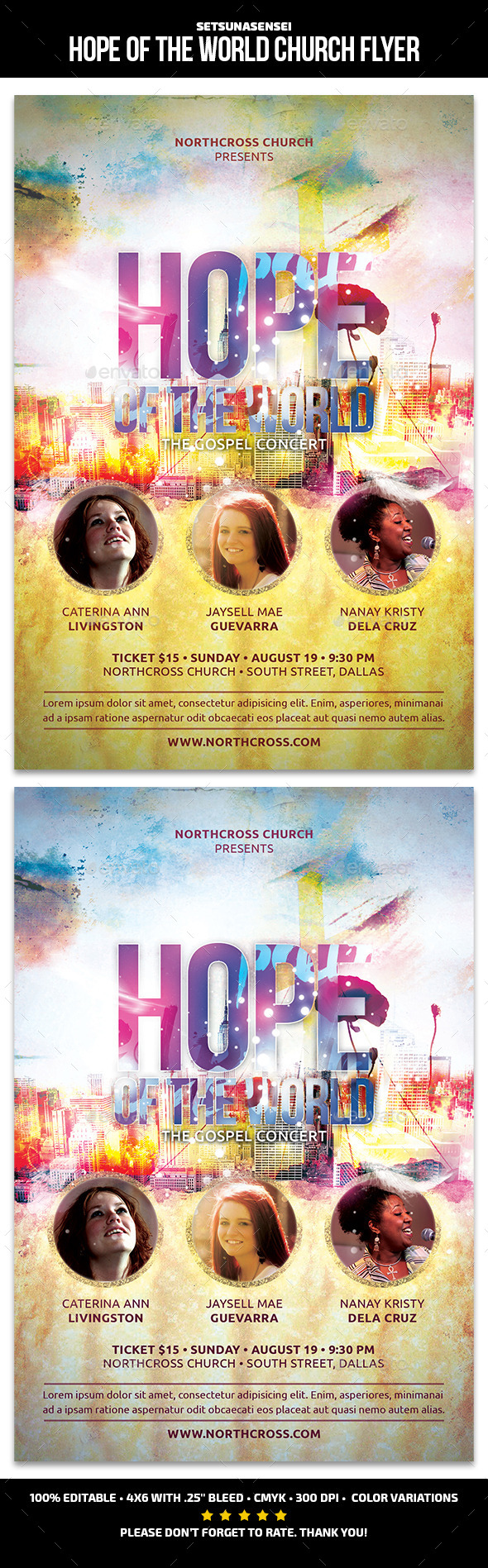 Hope of the World Church Flyer - Church Flyers