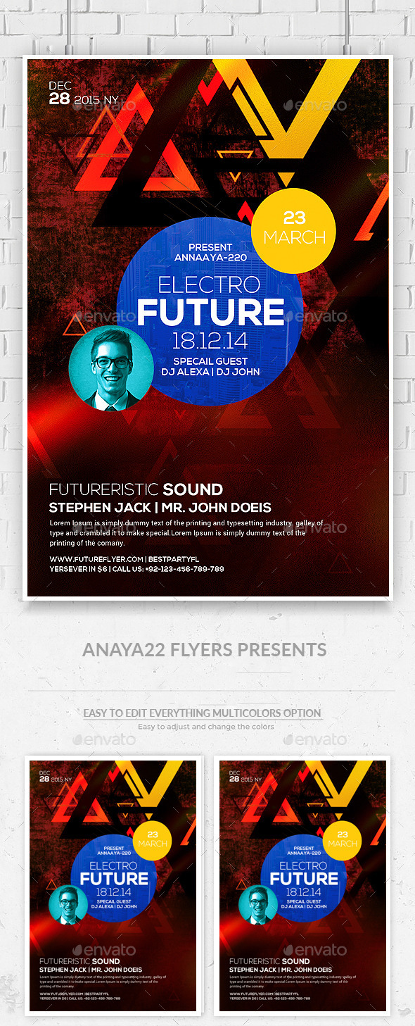Futuristic Flyer Psd Templates - Clubs & Parties Events