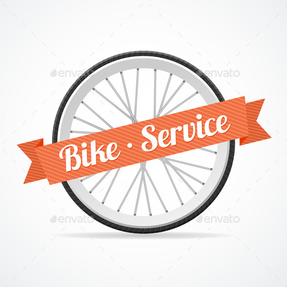 Vector Bike Service Card - Services Commercial / Shopping