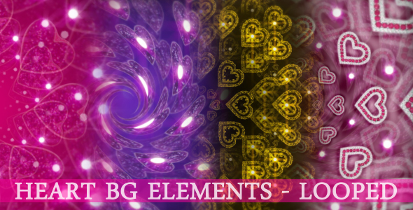 Heart LOOPED BG Elements PACK