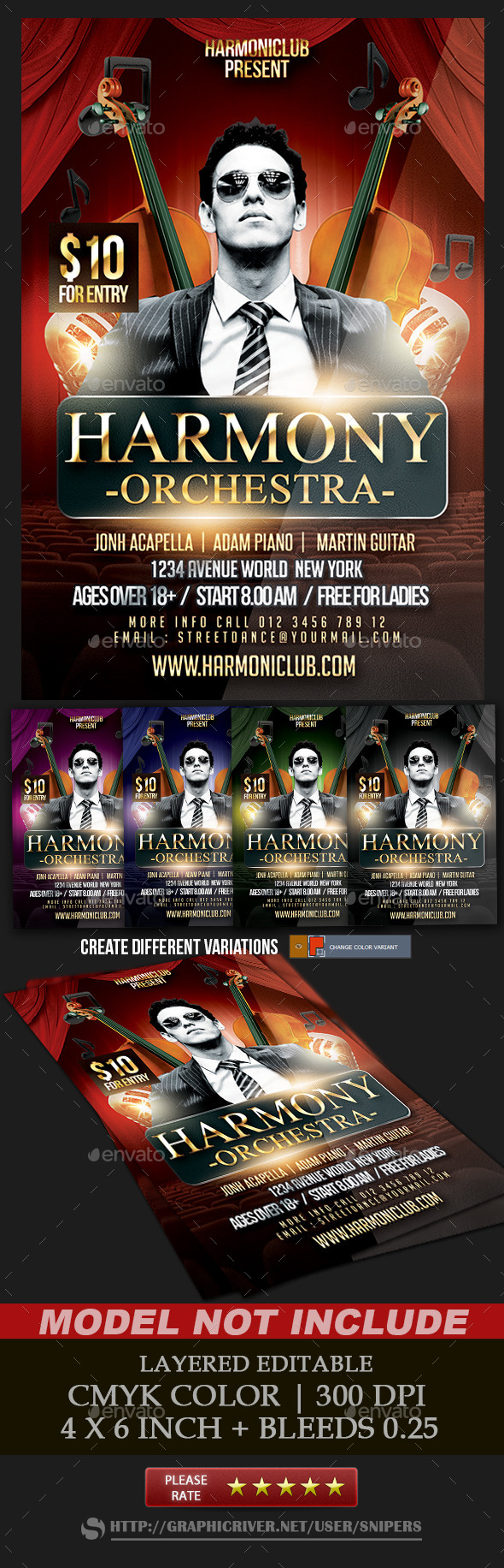 Harmony Orchestra - Events Flyers